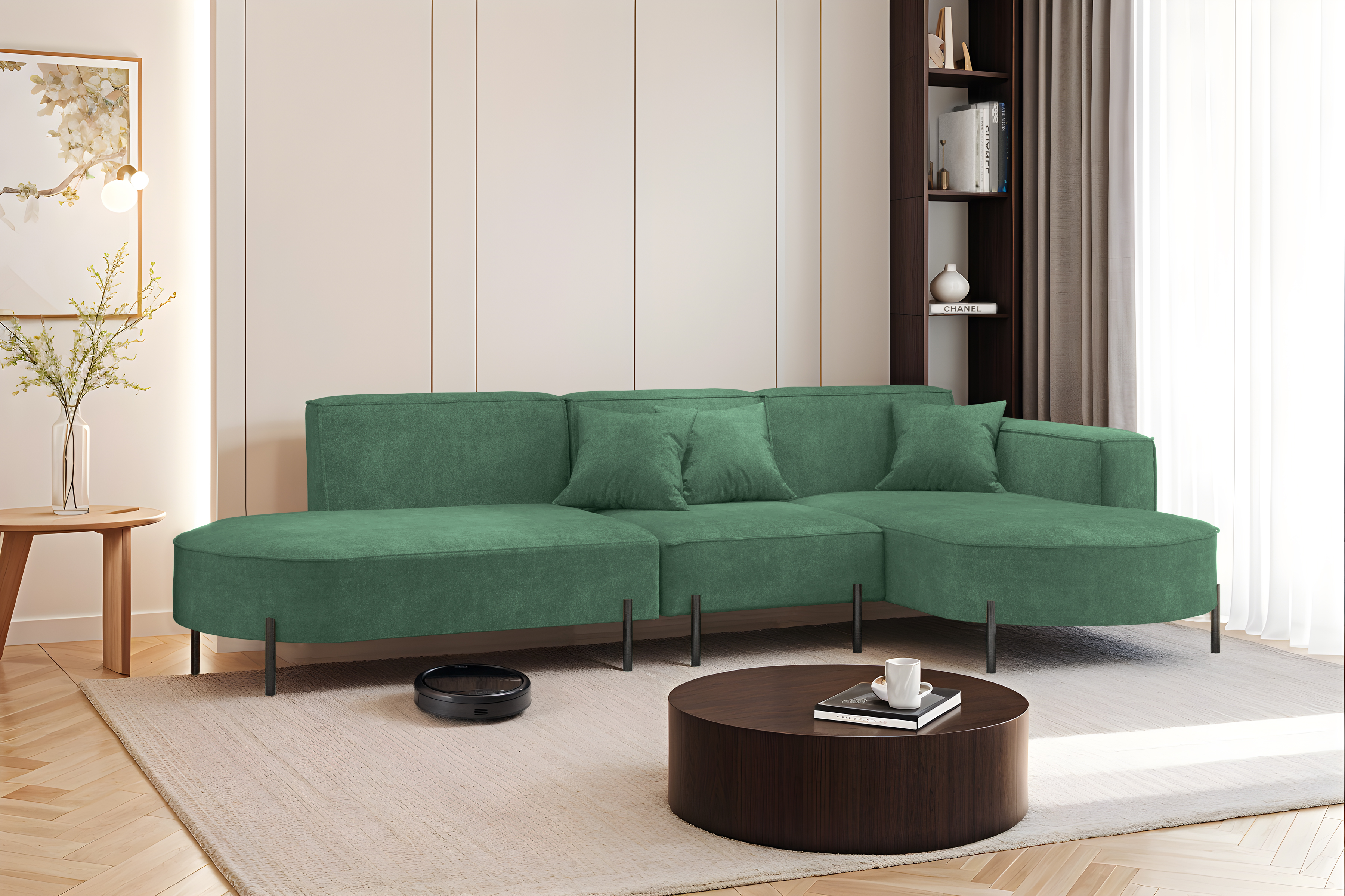 Parma L Hills Ecksofa L-Form Noel 09 Grun
